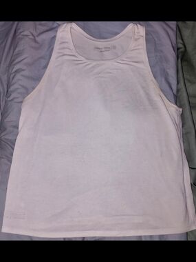 Outdoor Voices White Scoop Neck Tank